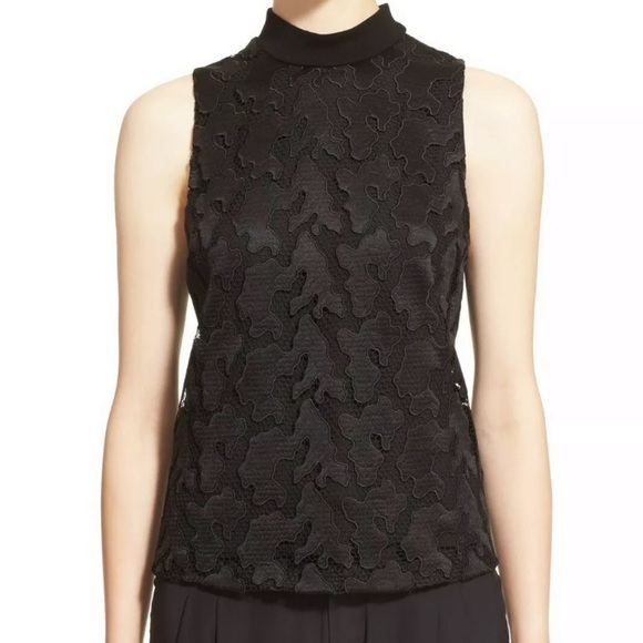 black silk lace top